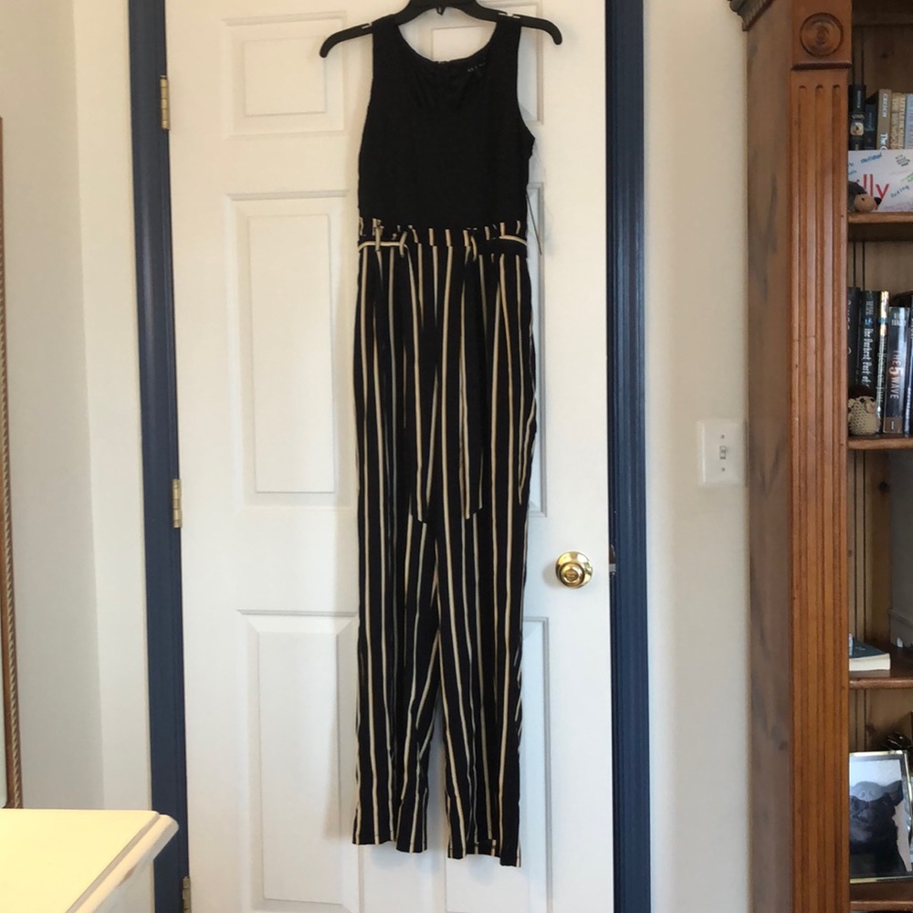 As U Wish black and yellow jumpsuit